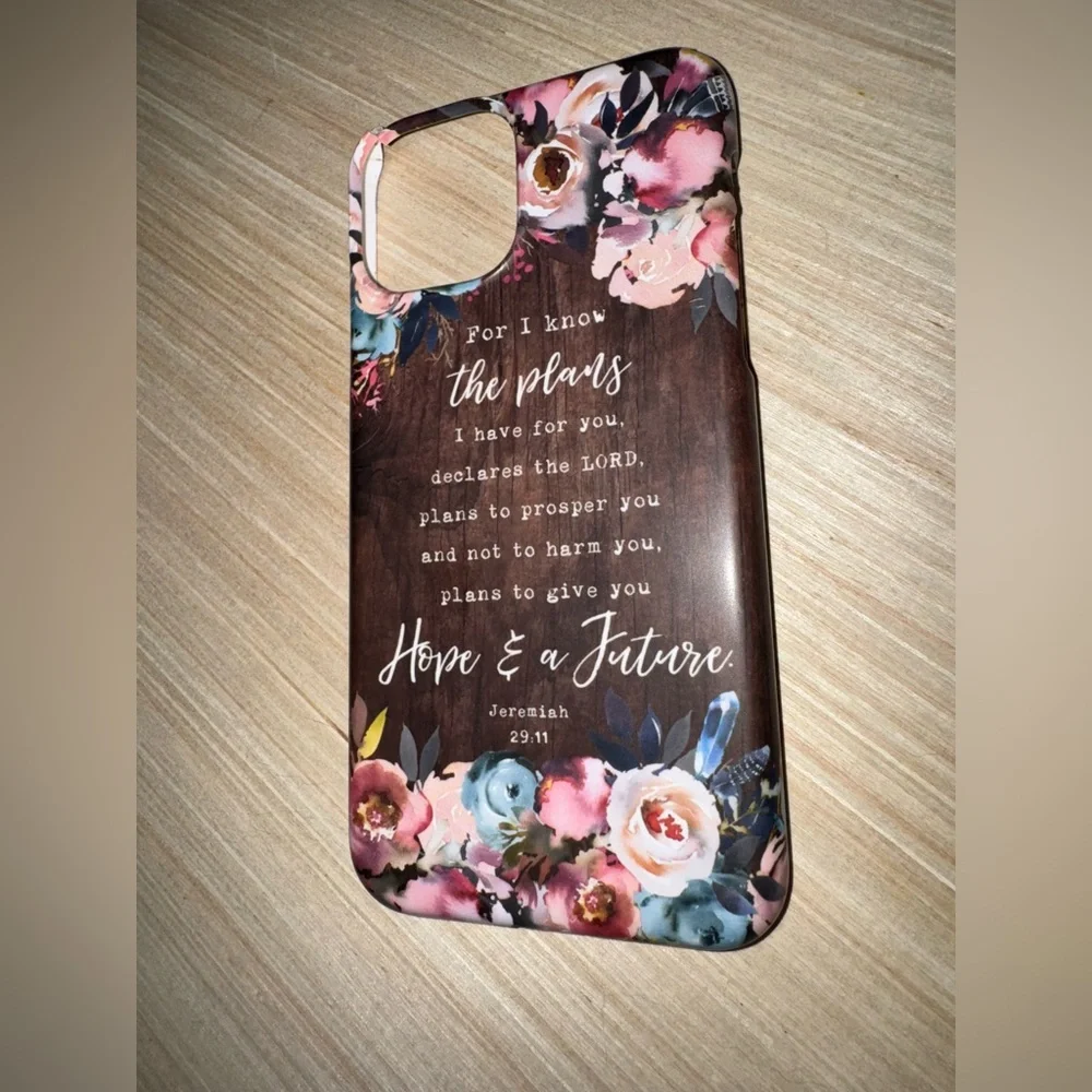 iPhone 11 Pro Jeremiah 29:11 Christian wood grain matte finish